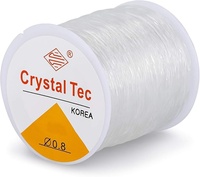 0.8 mm 40 Meter Clear Stretchy Elastic Cord for Jewelry Making – Strong & Durable Transparent Beading Thread for Bracelets, Necklaces, and DIY Crafts (40m Spool)