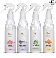 AIR-ROMA Air Freshener Spray Combo of 4 (200ml Each) | Rose, Jasmine, Sandal, Lavender Fragrances | Long-Lasting Odour Eliminator for Home, Hotel Rooms, Toilet & Office Use