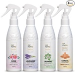 AIR-ROMA Air Freshener Spray Combo of 4 (200ml Each) | Rose, Jasmine, Sandal, Lavender Fragrances | Long-Lasting Odour Eliminator for Home, Hotel Rooms, Toilet & Office Use