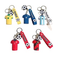 Soccer Jersey Keychains with Football Design, Sports Memorabilia, Multi-Colour