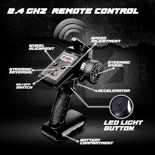 Tygatec 1:16 All Terrain Supersonic Rc Car, 45 Kph High Speed Remote Control Car with 2.4 Ghz Control, Electric Vehicle Off-Road Truck, 4X4 Wheel Drive Trucks Rechargeable Batteries,Green