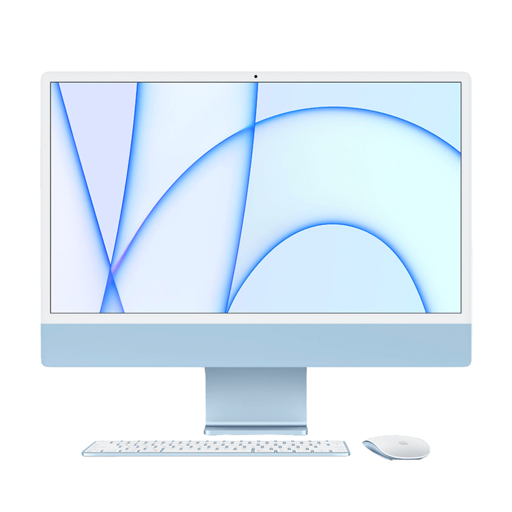 24" iMac® with Retina 4.5K display - Apple M1 8GB Memory - 256GB SSD - w/Touch ID (Latest Model) - Blue